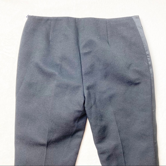 Lafayette 148 formal dress pants tuxedo satin trim blue shimmer - Picture 6 of 7